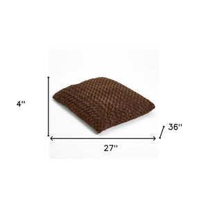 Homeroots Brown 2" X 3" Lux Faux Fur Rectangle Pet Bed  Fur 472111