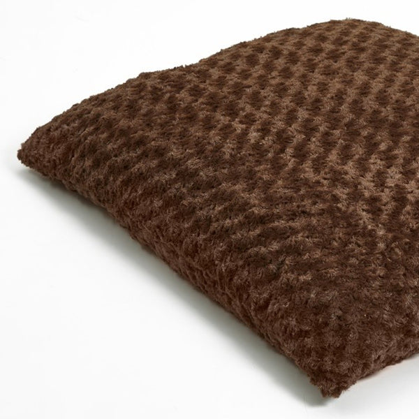 Homeroots Brown 3" X 4" Lux Faux Fur Rectangle Pet Bed  Fur 472113