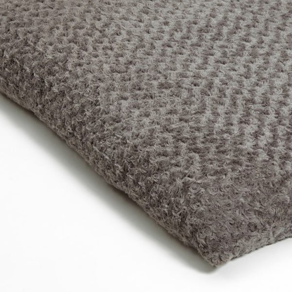 Homeroots Gray 3" X 4" Lux Faux Fur Rectangle Pet Bed Gray Fur 472114