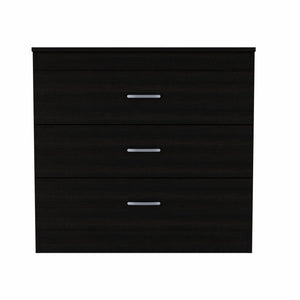 Homeroots 31" Black Three Drawer Dresser  Manufactured Wood 472119