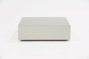 Homeroots Modern Brushed Silver Stainless Steel Coffee Table   472126