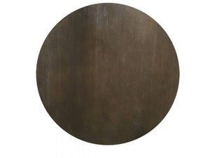 Homeroots Modern Grey Concrete And Brown Oak Round Coffee Table   472130