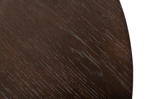 Homeroots Modern Grey Concrete And Brown Oak Round Coffee Table   472130