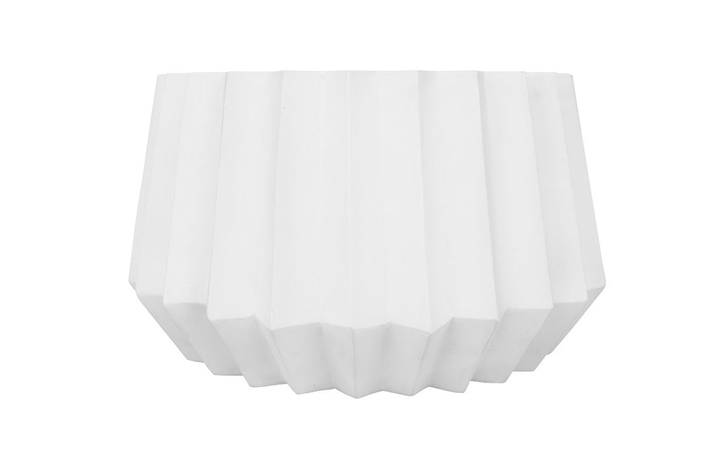 Homeroots Modern White Concrete Abstract Coffee Table   472131