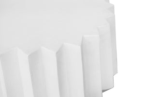 Homeroots Modern White Concrete Abstract Coffee Table   472131