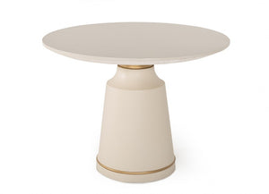 Homeroots Modern Off-white Concrete And Antique Brass Coffee Table   472133