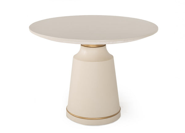 Homeroots Modern Off-white Concrete And Antique Brass Coffee Table   472133