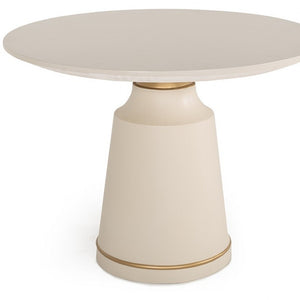 Homeroots Modern Off-white Concrete And Antique Brass Coffee Table   472133