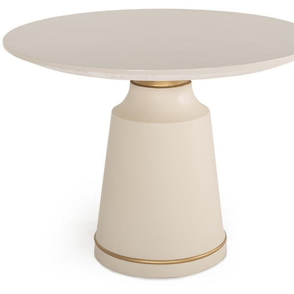 Homeroots Modern Off-white Concrete And Antique Brass Coffee Table   472133