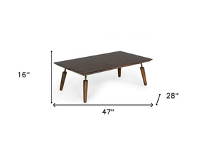 Homeroots Mid Century Modern Acacia Coffee Table   472140