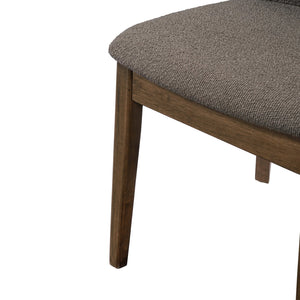 English Elm Christopher Knight Home® - Upholstered Modern Armless Dining Chair Set of 2 with Ergonomic Curved Back & Solid Wood Frame Durable Fabric Brown,Walnut N771P330590W