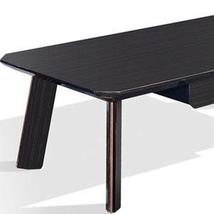 Homeroots Modern Black And Rose Gold Coffee Table   472144