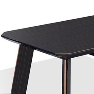 Homeroots Modern Black And Rose Gold Coffee Table   472144