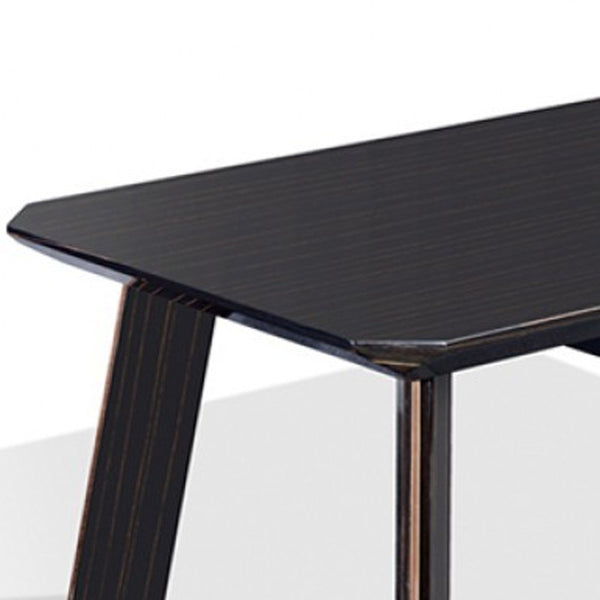 Homeroots Modern Black And Rose Gold Coffee Table   472144