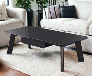 Homeroots Modern Black And Rose Gold Coffee Table   472144