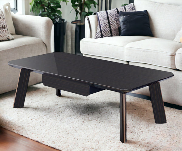 Homeroots Modern Black And Rose Gold Coffee Table   472144