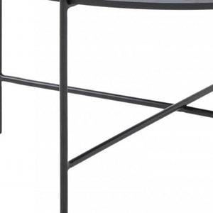 Homeroots Modern Black Ceramic Round Coffee Table   472147