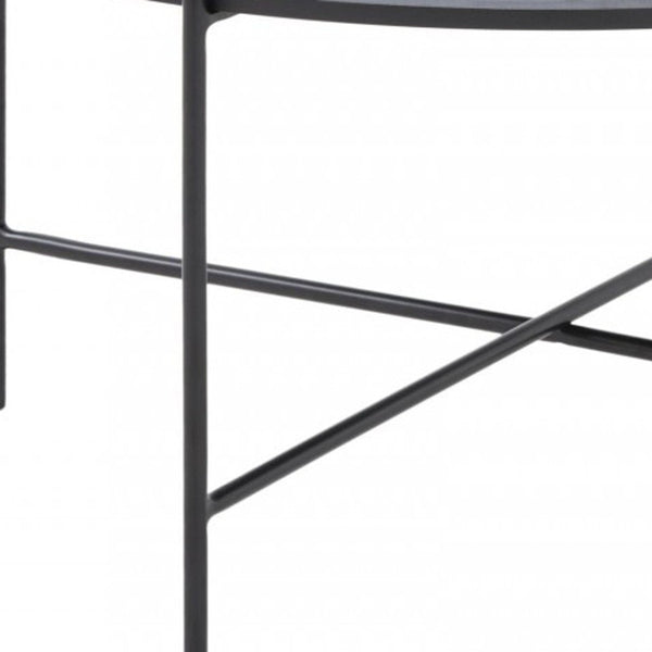 Homeroots Modern Black Ceramic Round Coffee Table   472147