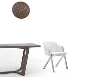 Homeroots Set Of Two White Faux Leather Modern Dining Chairs  Metal 472150