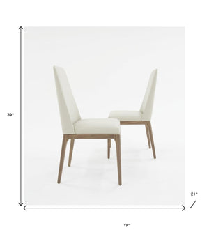 Homeroots Set Of Two Gray Walnut Dining Chairs  Wood 472151