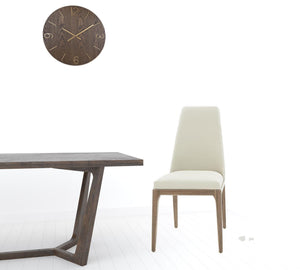 Homeroots Set Of Two Gray Walnut Dining Chairs  Wood 472151