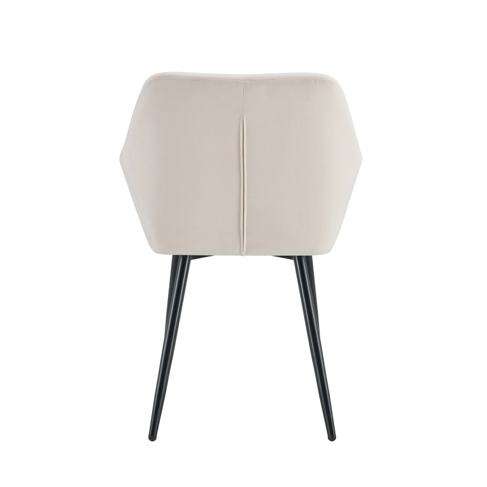 English Elm Leisure Velvet Accent Arm Chairs Set Of 2 - Modern Ergonomic Design With Sturdy Black Metal Legs W370P203682