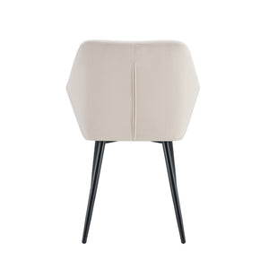 English Elm Leisure Velvet Accent Arm Chairs Set Of 2 - Modern Ergonomic Design With Sturdy Black Metal Legs W370P203682