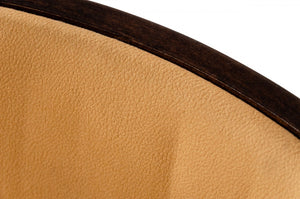 Homeroots Set Of Two Beige Faux Leather Modern Dining Chairs  Wood 472159