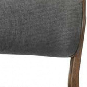 Homeroots Set Of Two Dark Gray Walnut Modern Dining Chairs  Wood 472160