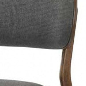 Homeroots Set Of Two Dark Gray Walnut Modern Dining Chairs  Wood 472160