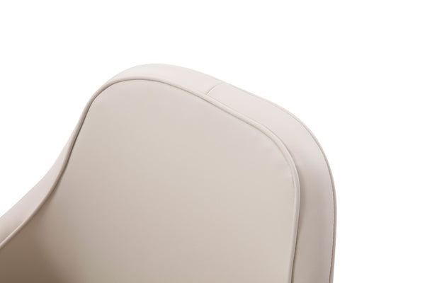 Homeroots Gray And Champagne Upholstered Fabric Dining Arm Chair  Metal 472167