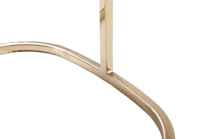 Homeroots Gray And Champagne Upholstered Fabric Dining Arm Chair  Metal 472167