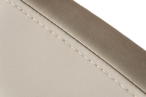 Homeroots Set Of Two Gray And Silver Upholstered Faux Leather Dining Side Chairs  Metal 472179