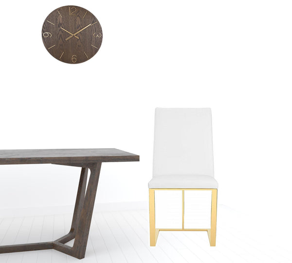 Homeroots White Gold Contemporary Dining Chair  Metal 472185