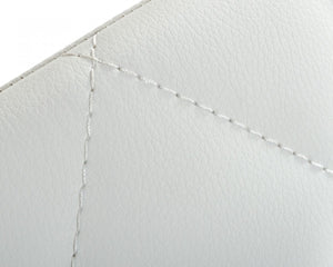 Homeroots White And Gold Upholstered Faux Leather Dining Arm Chair  Metal 472186