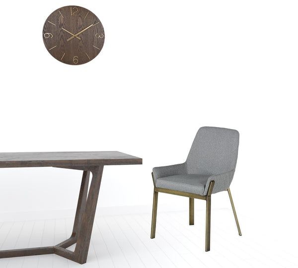 Homeroots Gray Antique Brass Dining Chair  Metal 472188