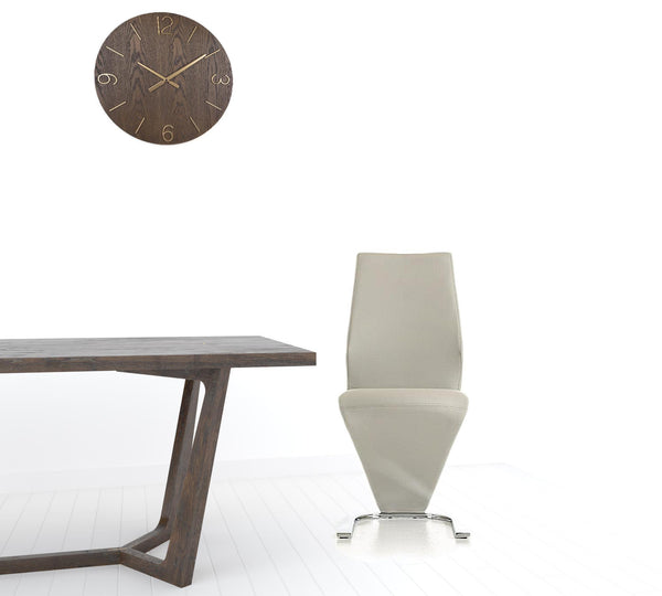 Homeroots Set Of Two White And Silver Upholstered Faux Leather Dining Side Chairs  Metal 472191