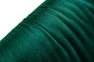 Homeroots Set Of Two Emerald Green Velvet Dining Chairs  Metal 472207