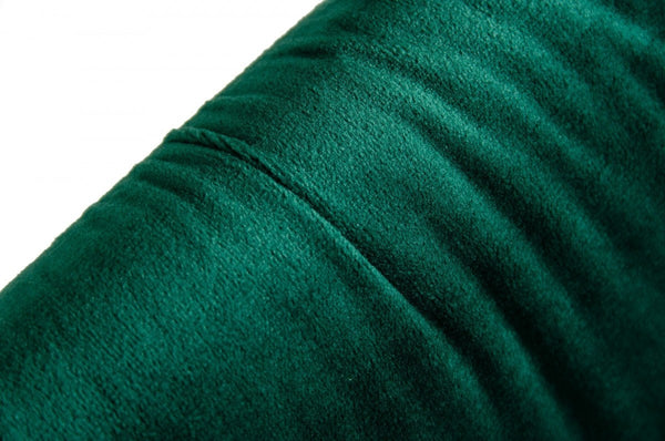 Homeroots Set Of Two Emerald Green Velvet Dining Chairs  Metal 472207