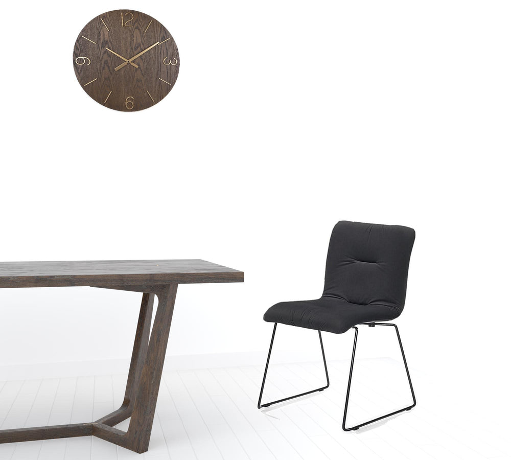 Homeroots Set Of Two Dark Gray Velvet Dining Chairs  Metal 472208