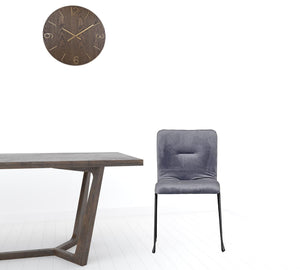 Homeroots Set Of Two Gray Velvet Dining Chairs  Metal 472209