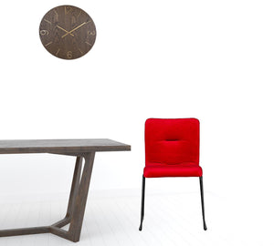 Homeroots Set Of Two Red Velvet Dining Chairs  Metal 472210