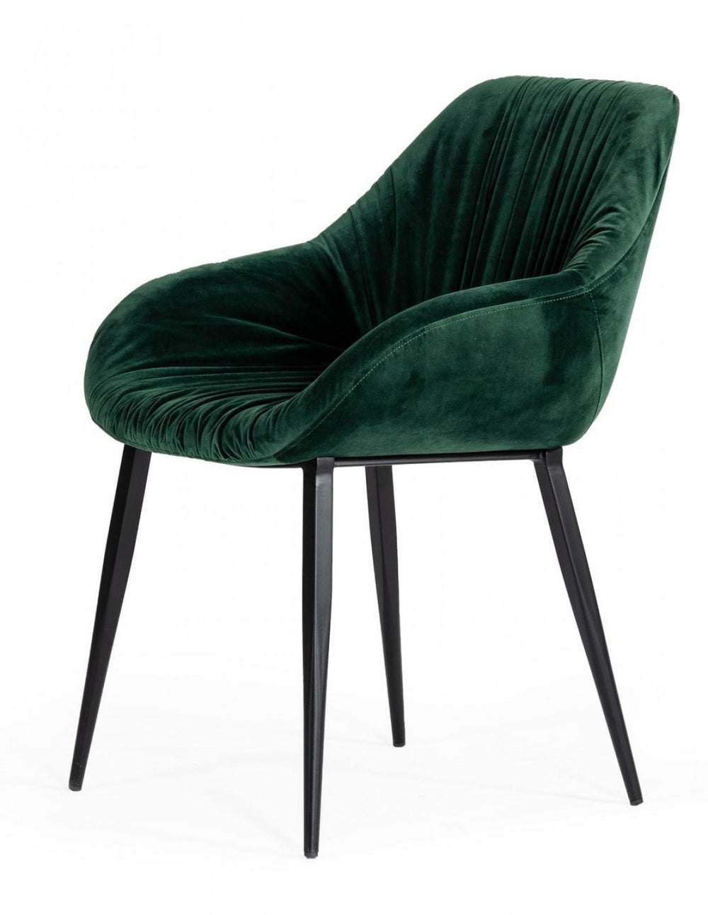 Homeroots Emerald Slouchy Velvet Modern Dining Chair  Metal 472219