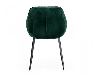 Homeroots Emerald Slouchy Velvet Modern Dining Chair  Metal 472219