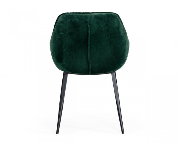Homeroots Emerald Slouchy Velvet Modern Dining Chair  Metal 472219