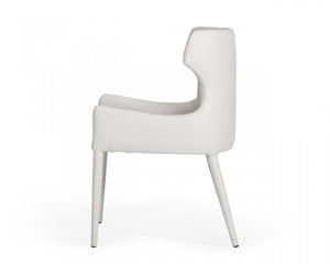 Homeroots Beige Wrapped Dining Chair  Metal 472220