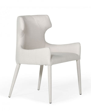 Homeroots Beige Wrapped Dining Chair  Metal 472220