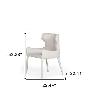 Homeroots Beige Wrapped Dining Chair  Metal 472220