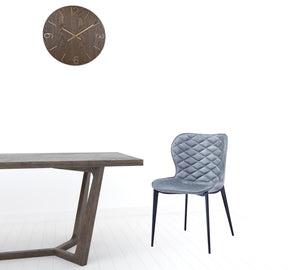 Homeroots Set Of Two Gray Black Modern Dining Chairs  Metal 472230