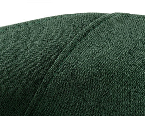 Homeroots Set Of Two Green Fabric Wrapped Dining Chairs  Metal 472234